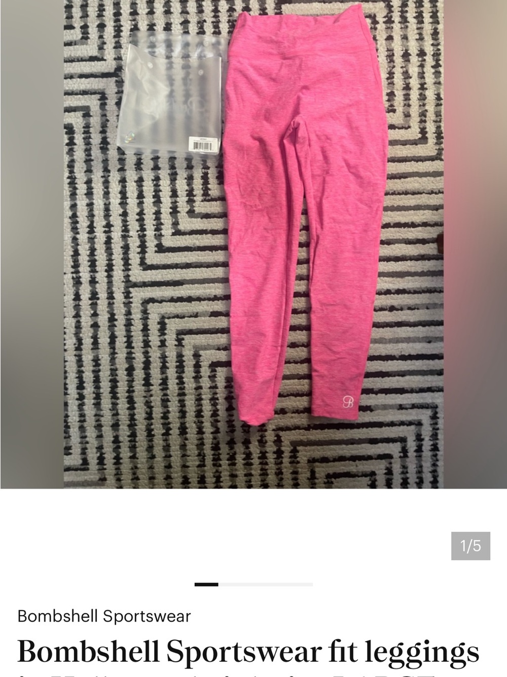 Bombshell Sportswear Fit Leggings – Hollywood Pink - Picture 4 of 4